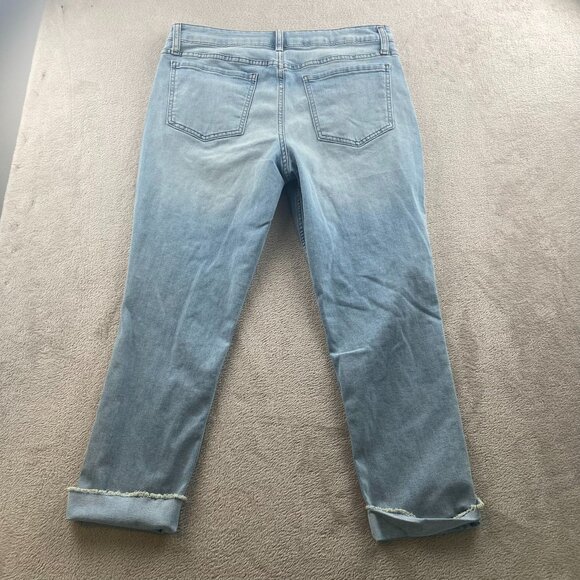 Lee Riders Womens Jeans Size 10 Blue Denim Light Wash Straight Cuffed Casual - Picture 14 of 14